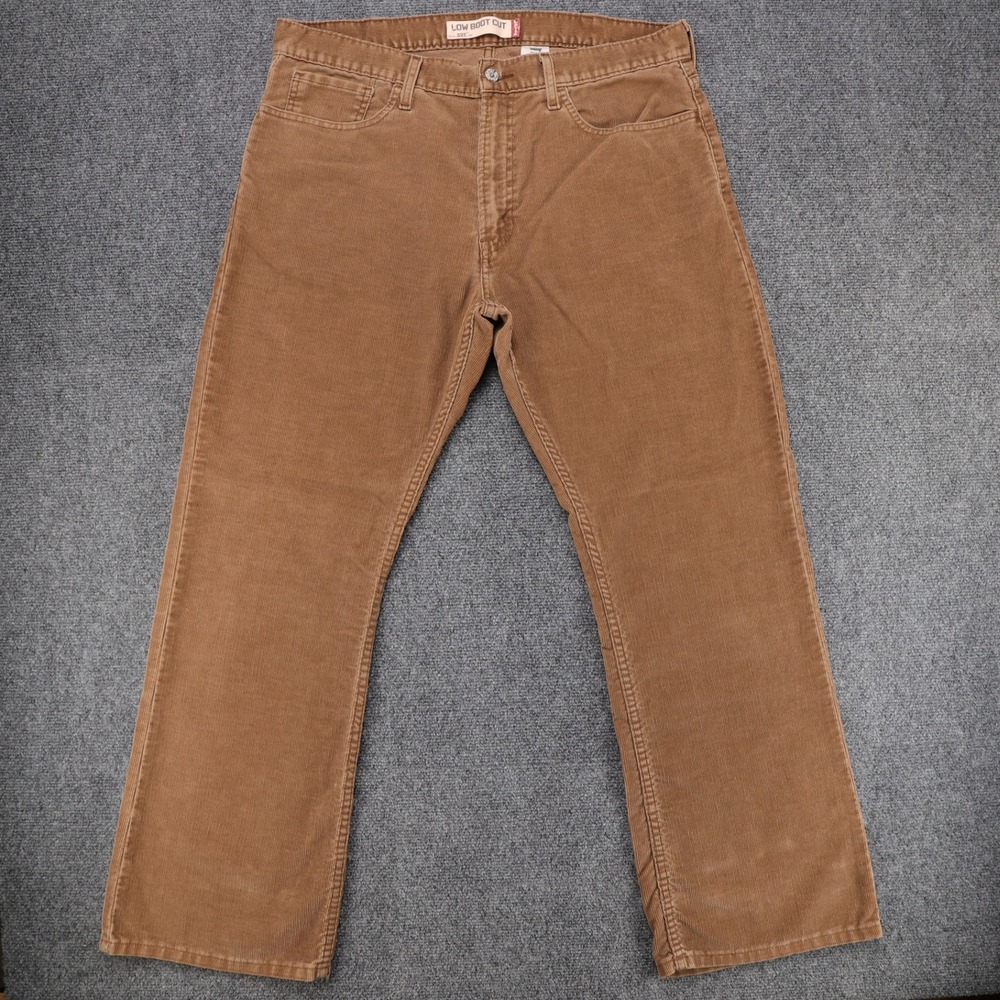 Levis 527 Low Boot Cut Corduroy Pants Mens 38x30 Brown‎ Tan Vintage Y2K
